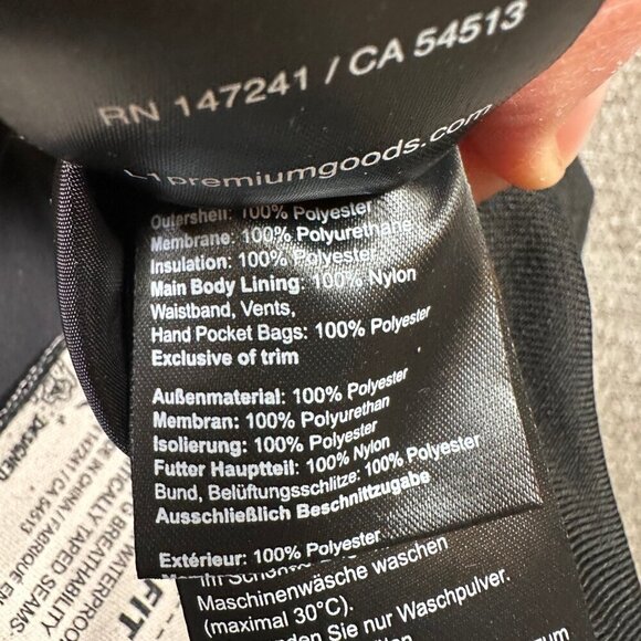 L1 Premium Goods Mens All Black Snowboard Ski Pants Slim Fit Size Small - Picture 4 of 6